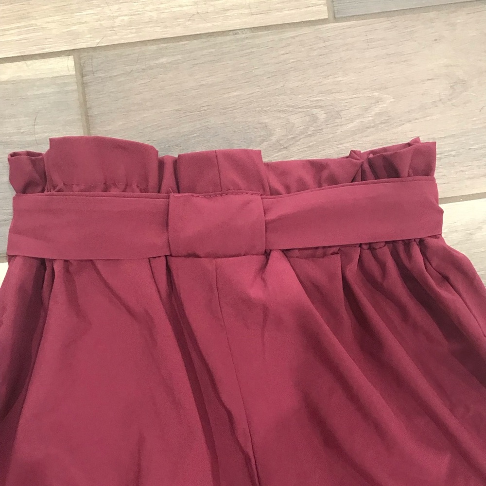 Wine red high waisted pants - Picture 8 of 9